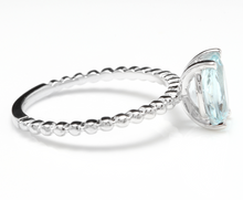 Load image into Gallery viewer, 1.00 Carat Exquisite Natural Aquamarine 14K Solid White Gold Ring