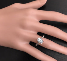 Load image into Gallery viewer, 1.00 Carat Exquisite Natural Aquamarine 14K Solid White Gold Ring