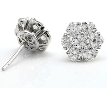 Load image into Gallery viewer, 2.55 Carats Natural Diamond 14K Solid White Gold Stud Earrings