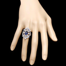 Load image into Gallery viewer, 3.00 Carats Natural Blue Sapphire and Diamond 14K Solid White Gold Ring