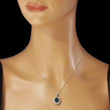 Load image into Gallery viewer, 3.30Ct Natural Topaz and  Diamond 14K Solid White Gold Pendant