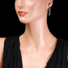Load image into Gallery viewer, 7.30Ct Natural Sapphire and Diamond 14K White Gold Earrings