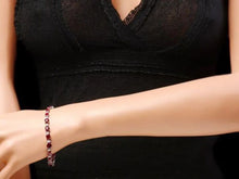 Load image into Gallery viewer, 14.50Ct Natural Ruby and  Diamond 14K Solid White Gold Bracelet