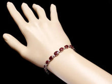 Load image into Gallery viewer, 14.50Ct Natural Ruby and  Diamond 14K Solid White Gold Bracelet