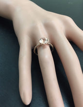 Load image into Gallery viewer, 1.50 Carats Exquisite Natural Morganite 14K Solid Rose Gold Ring