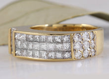 Load image into Gallery viewer, Splendid 1.70 Carats Natural VVS Diamond 18K Solid Yellow Gold Ring