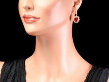 Load image into Gallery viewer, 11.40Ct Natural Ruby and Diamond 14K Solid Yellow Gold Earrings