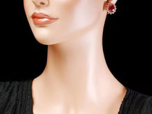 Load image into Gallery viewer, 12.10Ct Natural Ruby and Diamond 14K Solid Rose Gold Earrings