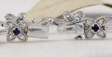 Load image into Gallery viewer, 1.30 Carats Natural Sapphire and Diamond 14k Solid White Gold Bracelet