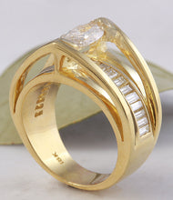 Load image into Gallery viewer, 2.06 Carats Natural Diamond 18K Solid Yellow Gold Engagement Ring