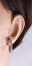 Load image into Gallery viewer, Exquisite 1.25 Carats Natural Diamond 14K Solid White Gold Huggie Earrings