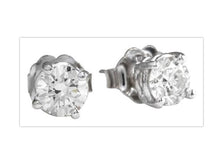 Load image into Gallery viewer, Exquisite 1.00 Carats Natural Diamond 14K Solid White Gold Stud Earrings