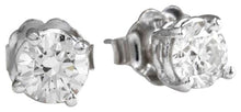 Load image into Gallery viewer, Exquisite 1.00 Carats Natural Diamond 14K Solid White Gold Stud Earrings