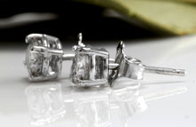 Load image into Gallery viewer, Exquisite 1.60 Carats Natural Diamond 14K Solid White Gold Stud Earrings