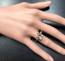 Load image into Gallery viewer, 3.08 Carats Natural Morganite and Diamond 14K Solid Rose Gold Ring