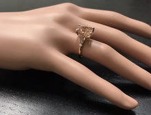 Load image into Gallery viewer, 3.08 Carats Natural Morganite and Diamond 14K Solid Rose Gold Ring