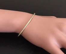 Load image into Gallery viewer, Very Impressive 0.75 Carats Natural Diamond 14K Solid Yellow Gold Bangle Bracelet