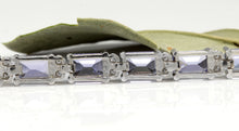 Load image into Gallery viewer, Very Impressive 12.45 Carats Natural Tanzanite &amp; Diamond 14K Solid White Gold Bracelet