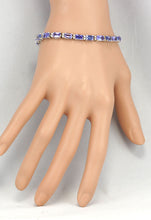 Load image into Gallery viewer, Very Impressive 12.45 Carats Natural Tanzanite &amp; Diamond 14K Solid White Gold Bracelet