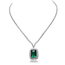 Load image into Gallery viewer, 29.20Ct Natural Tourmaline and Diamond 18K Solid White Gold Necklace