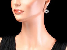 Load image into Gallery viewer, 7.00Ct Natural Aquamarine and Diamond 14K Solid White Gold Earrings