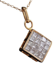 Load image into Gallery viewer, Splendid .90 Carats Natural Diamond 14K Solid Yellow Gold Pendant Necklace