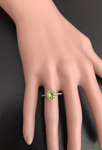 Load image into Gallery viewer, 1.50 Carats Exquisite Natural Peridot 14K Solid White Gold Ring