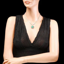 Load image into Gallery viewer, 19.80Ct Natural Emerald and Diamond 18K Solid White Gold Necklace