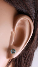 Load image into Gallery viewer, Exquisite Top Quality 2.00 Carats Natural Aquamarine 14K Solid Yellow Gold Stud Earrings