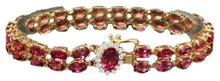 Load image into Gallery viewer, 21.40Ct Natural Tourmaline and Diamond 14K Solid Yellow Gold Bracelet