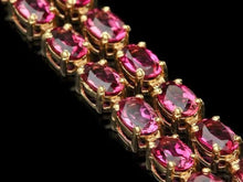 Load image into Gallery viewer, 21.40Ct Natural Tourmaline and Diamond 14K Solid Yellow Gold Bracelet