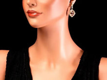Load image into Gallery viewer, 16.30 Carats Natural Morganite and Diamond 14K Yellow Gold Earrings
