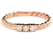 Load image into Gallery viewer, Splendid .15 Carats Natural Diamond 14K Solid Rose Gold Ring