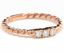 Load image into Gallery viewer, Splendid .15 Carats Natural Diamond 14K Solid Rose Gold Ring