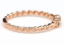 Load image into Gallery viewer, Splendid .15 Carats Natural Diamond 14K Solid Rose Gold Ring