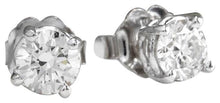 Load image into Gallery viewer, Exquisite 1.20 Carats Natural Diamond 14K Solid White Gold Stud Earrings