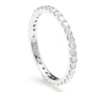 Load image into Gallery viewer, Splendid 0.80 Carats Natural Diamond 14K Solid White Gold Ring
