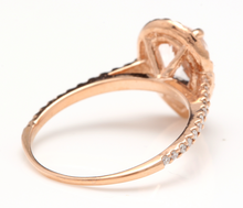 Load image into Gallery viewer, 1.40 Carats Exquisite Natural Morganite and Diamond 14K Solid Rose Gold Ring