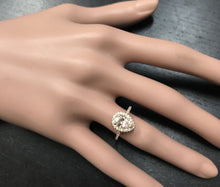 Load image into Gallery viewer, 1.40 Carats Exquisite Natural Morganite and Diamond 14K Solid Rose Gold Ring