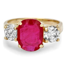 Load image into Gallery viewer, 5.00 Carats Red Ruby and Natural Diamond 14k Solid Yellow Gold Ring