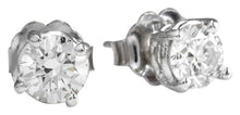 Load image into Gallery viewer, Exquisite .70 Carats Natural VS2-SI1 Diamond 14K Solid White Gold Stud Earrings