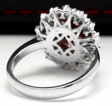 Load image into Gallery viewer, 3.95 Carats Natural Very Nice Looking Pink Tourmaline and Diamond 14K Solid White Gold Ring