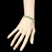 Load image into Gallery viewer, Impressive 13.30 Carats Natural Emerald &amp; Diamond 14K Solid Yellow Gold Bracelet