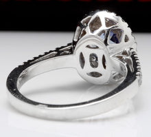 Load image into Gallery viewer, 2.30 Carats Natural Very Nice Looking Tanzanite and Diamond 14K Solid White Gold Ring