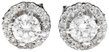 Load image into Gallery viewer, Exquisite .80 Carats Natural Diamond 14K Solid White Gold Stud Earrings