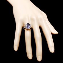 Load image into Gallery viewer, 4.45 Carats Natural Very Nice Looking Tanzanite and Diamond 14K Solid White Gold Ring