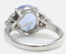 Load image into Gallery viewer, 3.55 Carats Natural Very Nice Looking Tanzanite and Diamond 14K Solid White Gold Ring