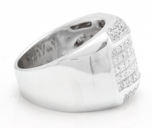 Load image into Gallery viewer, Heavy 5.00 Carats Natural Diamond 14K Solid White Gold Men's Ring