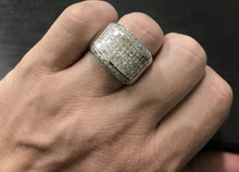 Load image into Gallery viewer, Heavy 5.00 Carats Natural Diamond 14K Solid White Gold Men's Ring