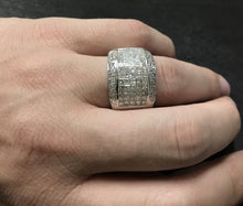 Load image into Gallery viewer, Heavy 5.00 Carats Natural Diamond 14K Solid White Gold Men's Ring